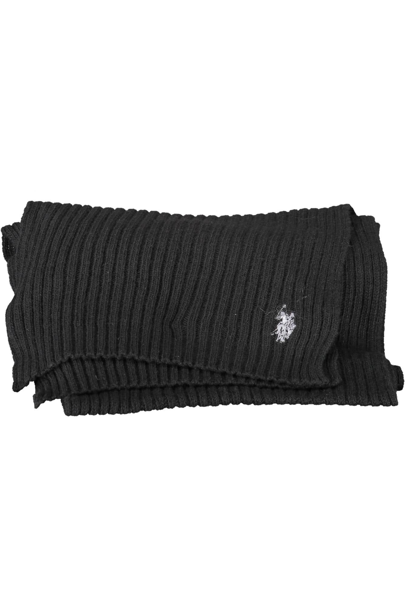 US POLO ASSN. BLACK MEN'S SCARF