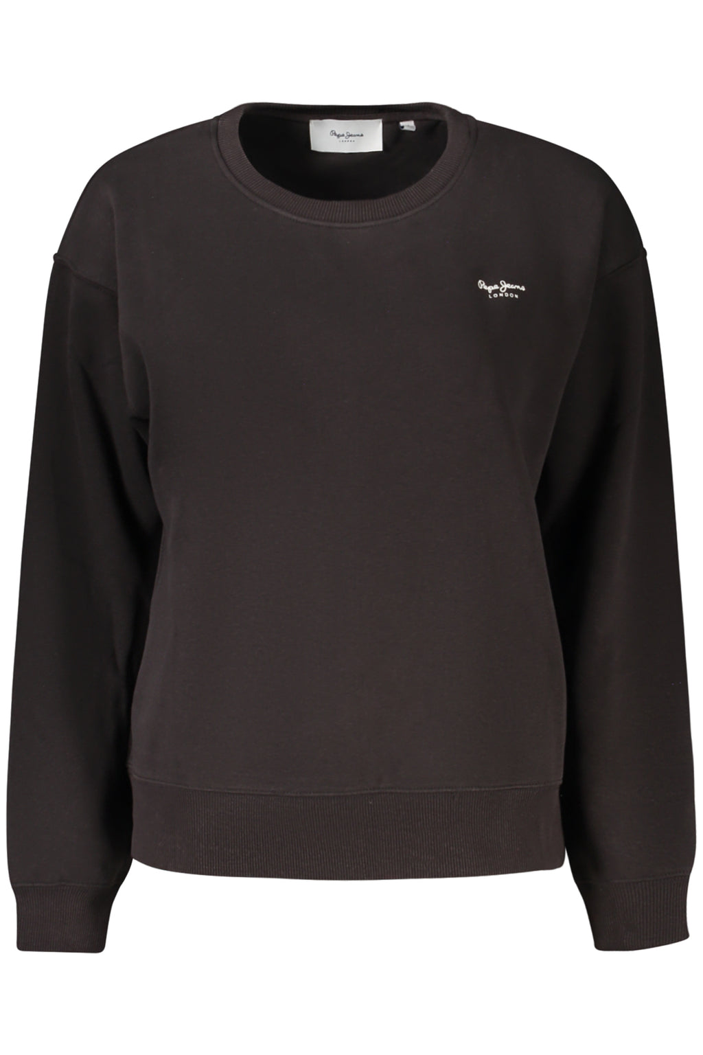 PEPE JEANS WOMEN'S BLACK ZIP-UP SWEATSHIRT
