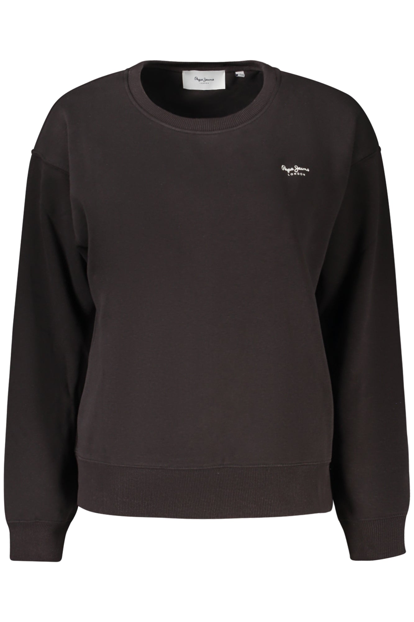 PEPE JEANS WOMEN'S BLACK ZIP-UP SWEATSHIRT