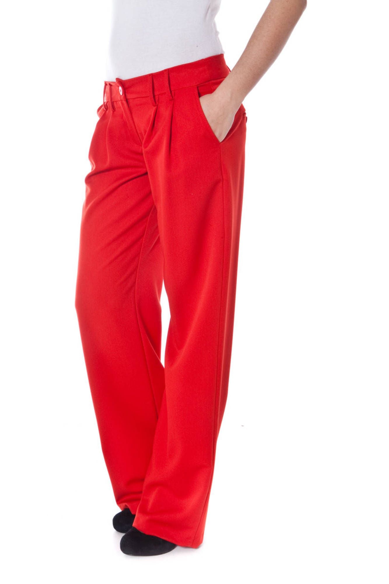 DENNY ROSE RED WOMAN TROUSERS