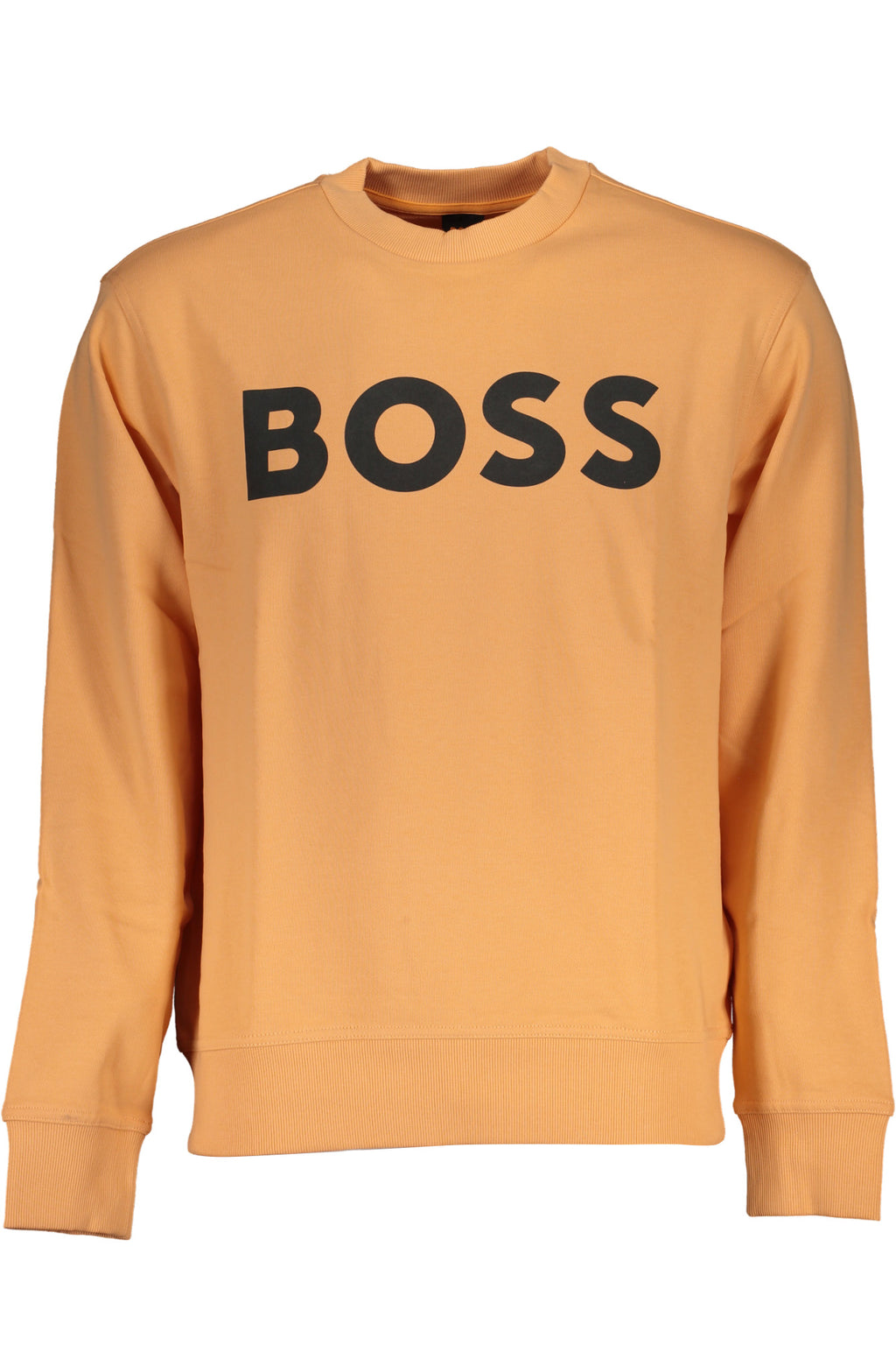 HUGO BOSS MEN'S ORANGE ZIPLESS SWEATSHIRT