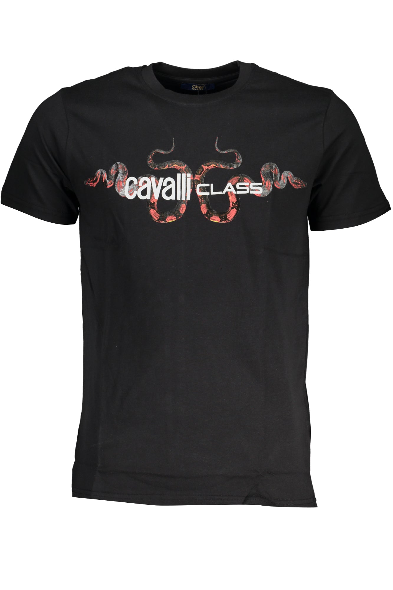 CAVALLI CLASS MEN'S SHORT SLEEVE T-SHIRT BLACK