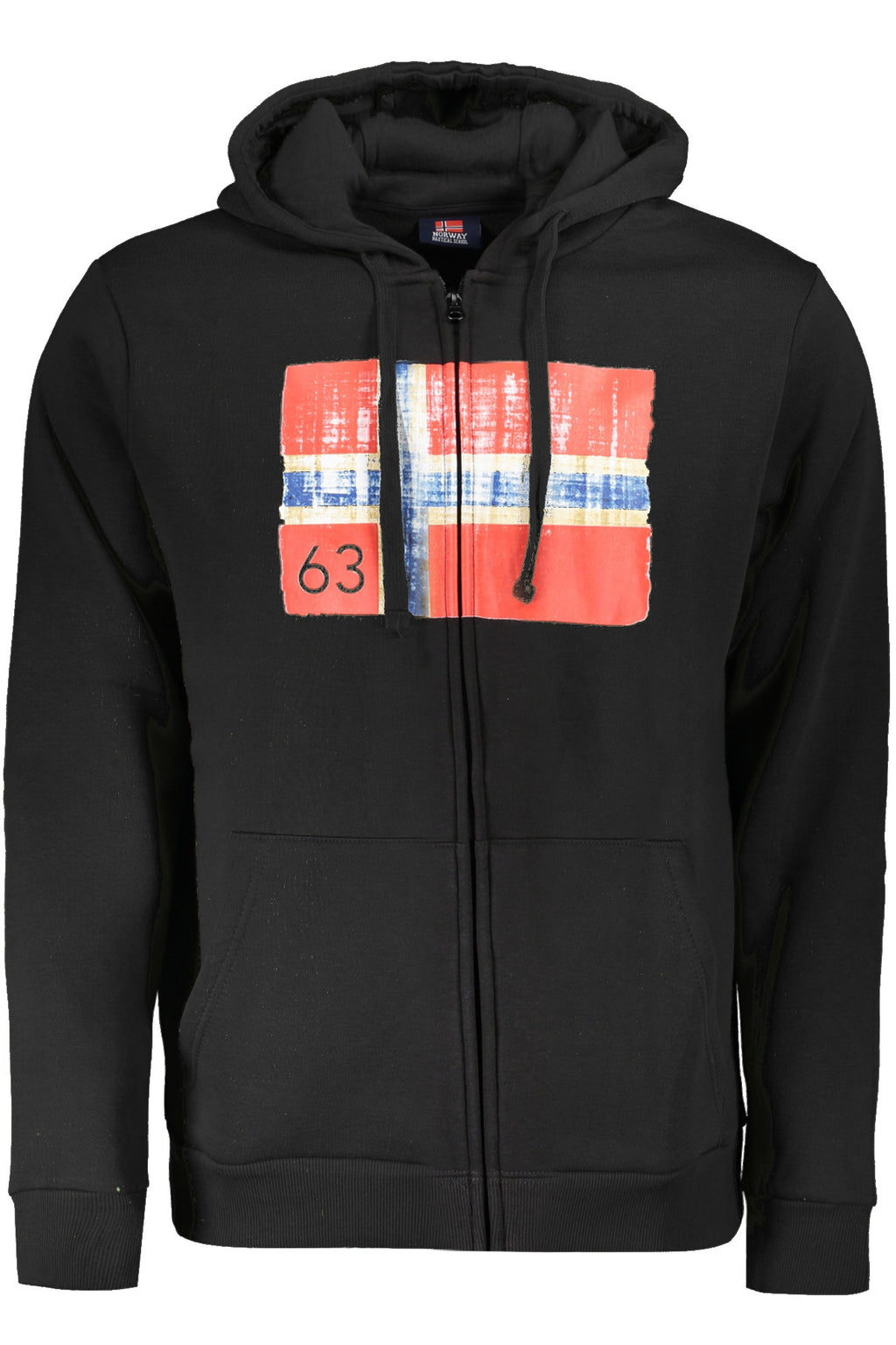 NORWAY 1963 MEN'S BLACK ZIP-UP SWEATSHIRT