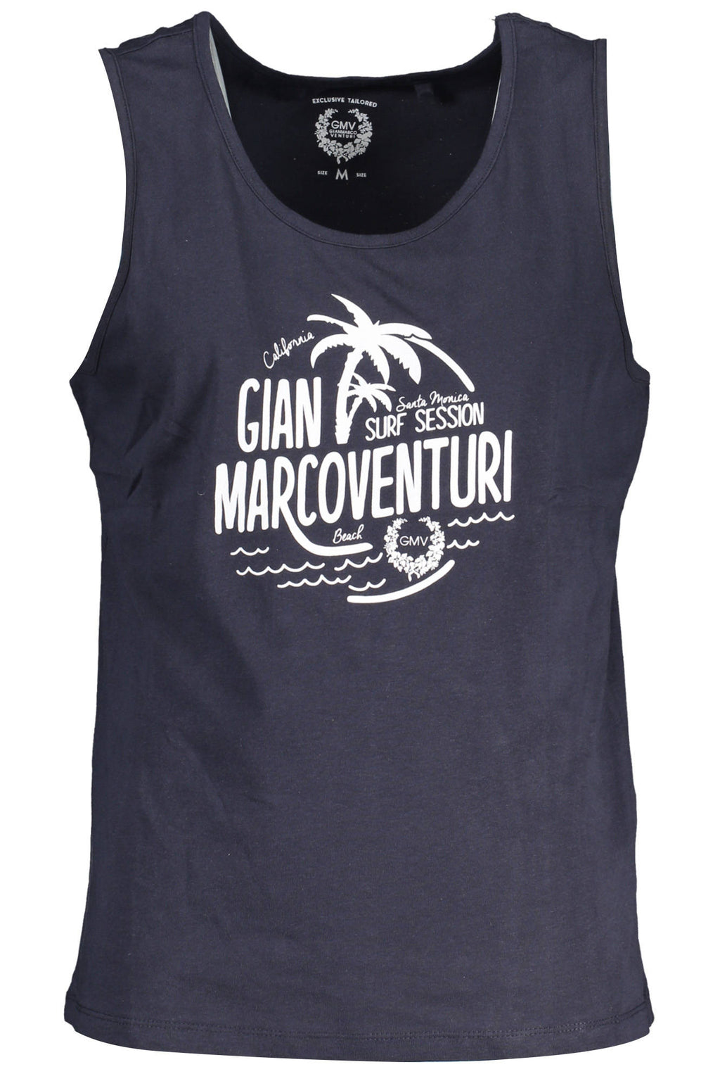 GIAN MARCO VENTURI MEN'S BLUE TANK TOP