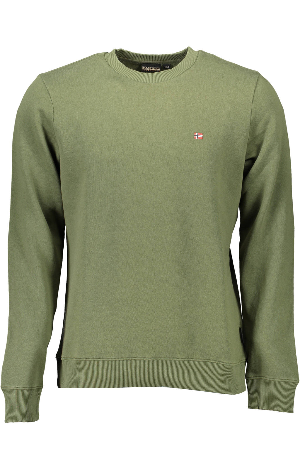 NAPAPIJRI GREEN MEN'S ZIPLESS SWEATSHIRT