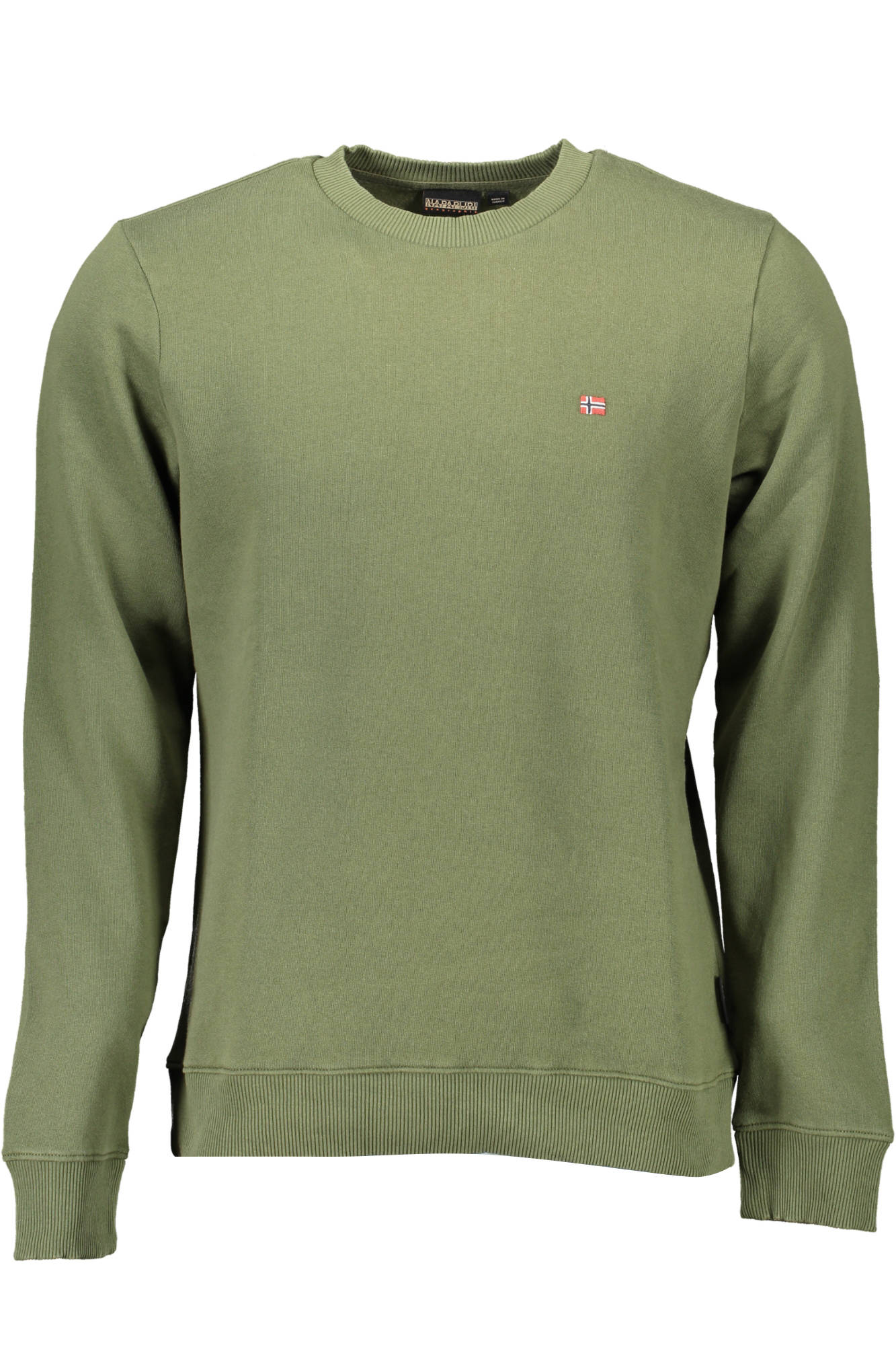 NAPAPIJRI GREEN MEN'S ZIPLESS SWEATSHIRT