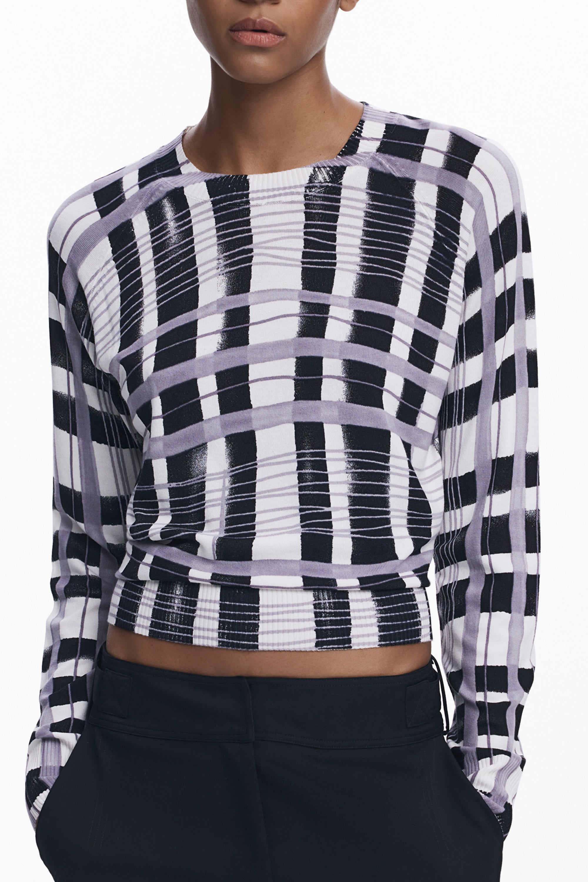 DESIGUAL WOMEN'S WHITE SWEATER