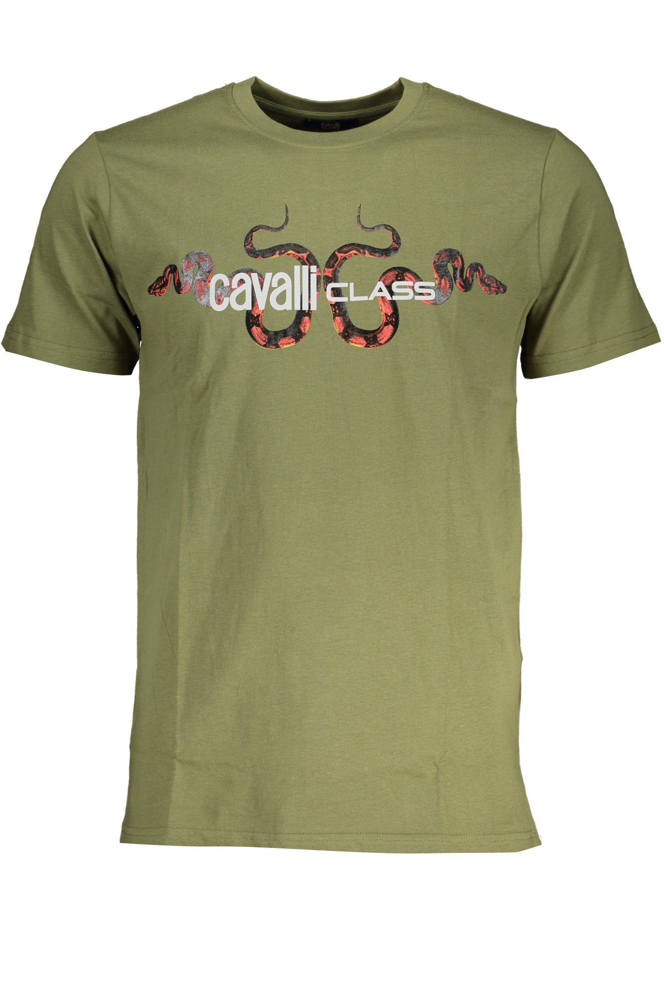 CAVALLI CLASS GREEN MEN'S SHORT SLEEVED T-SHIRT
