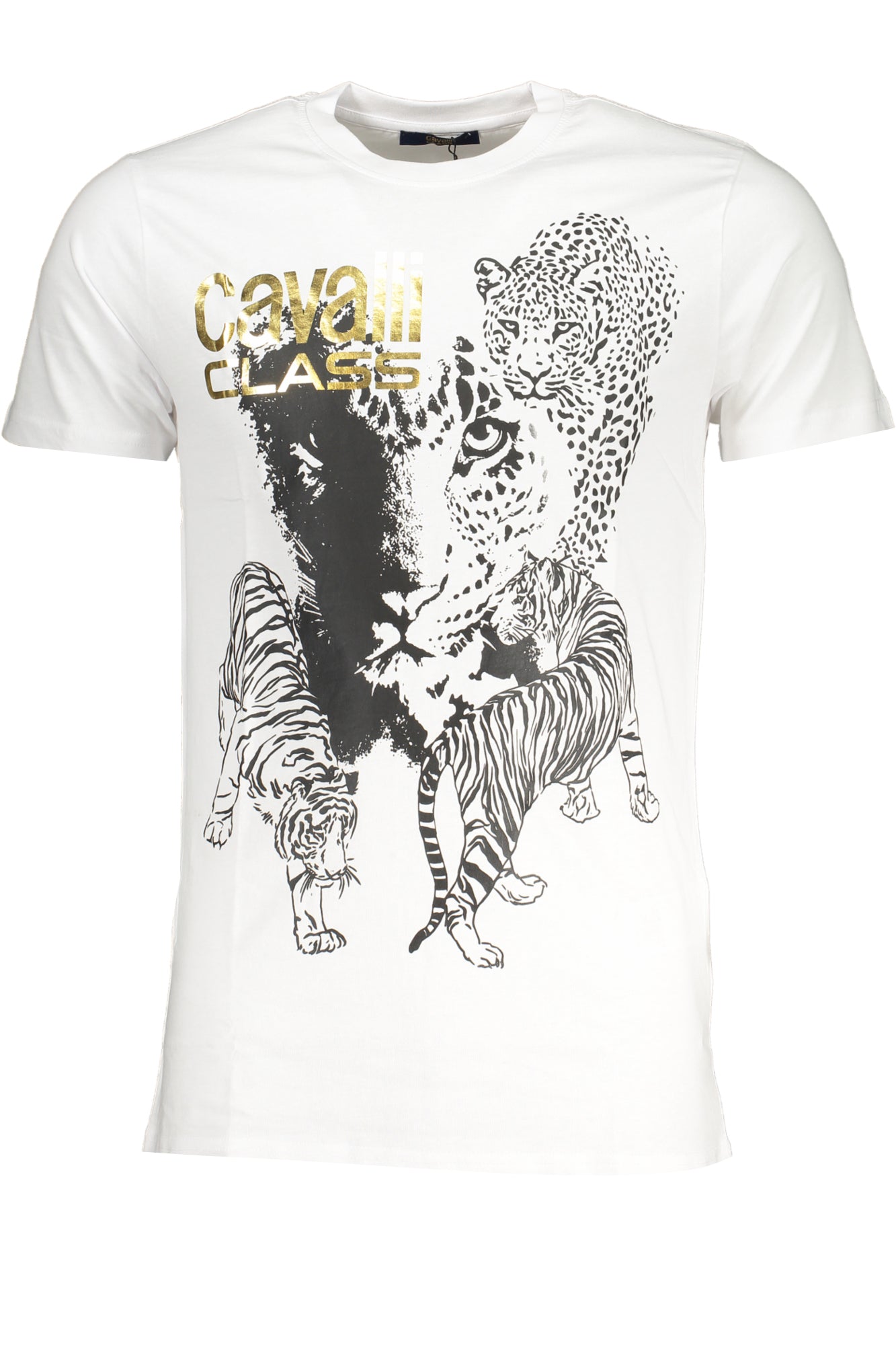 CAVALLI CLASS MEN'S SHORT SLEEVED T-SHIRT WHITE