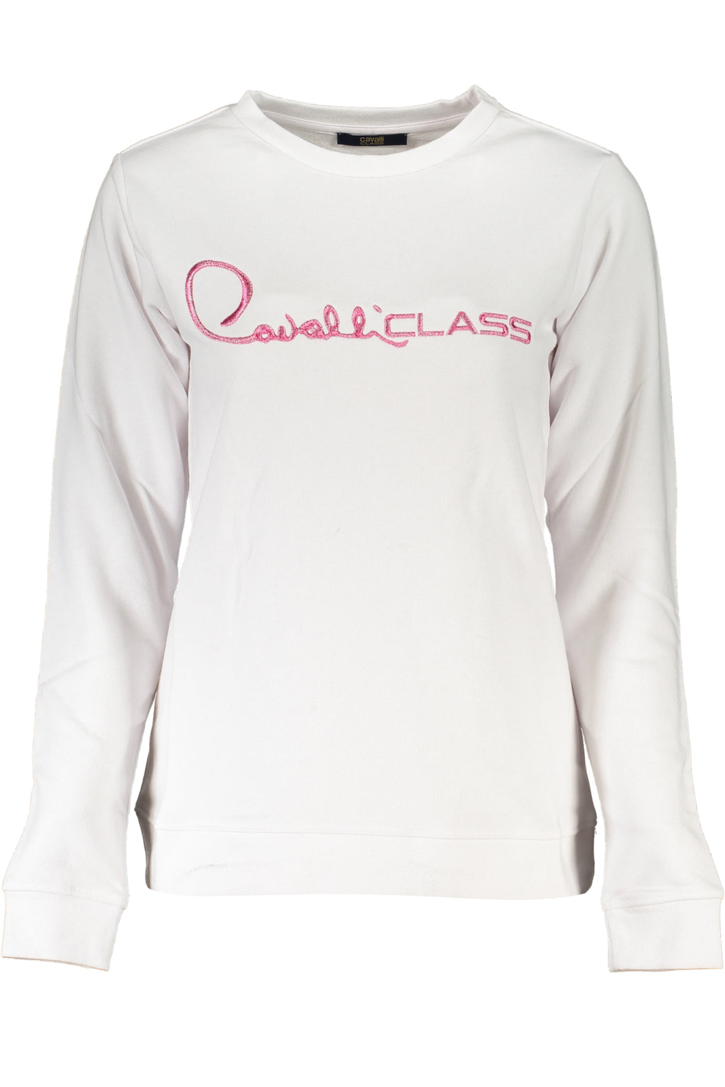 CAVALLI CLASS WOMEN'S WHITE SWEATSHIRT WITHOUT ZIP