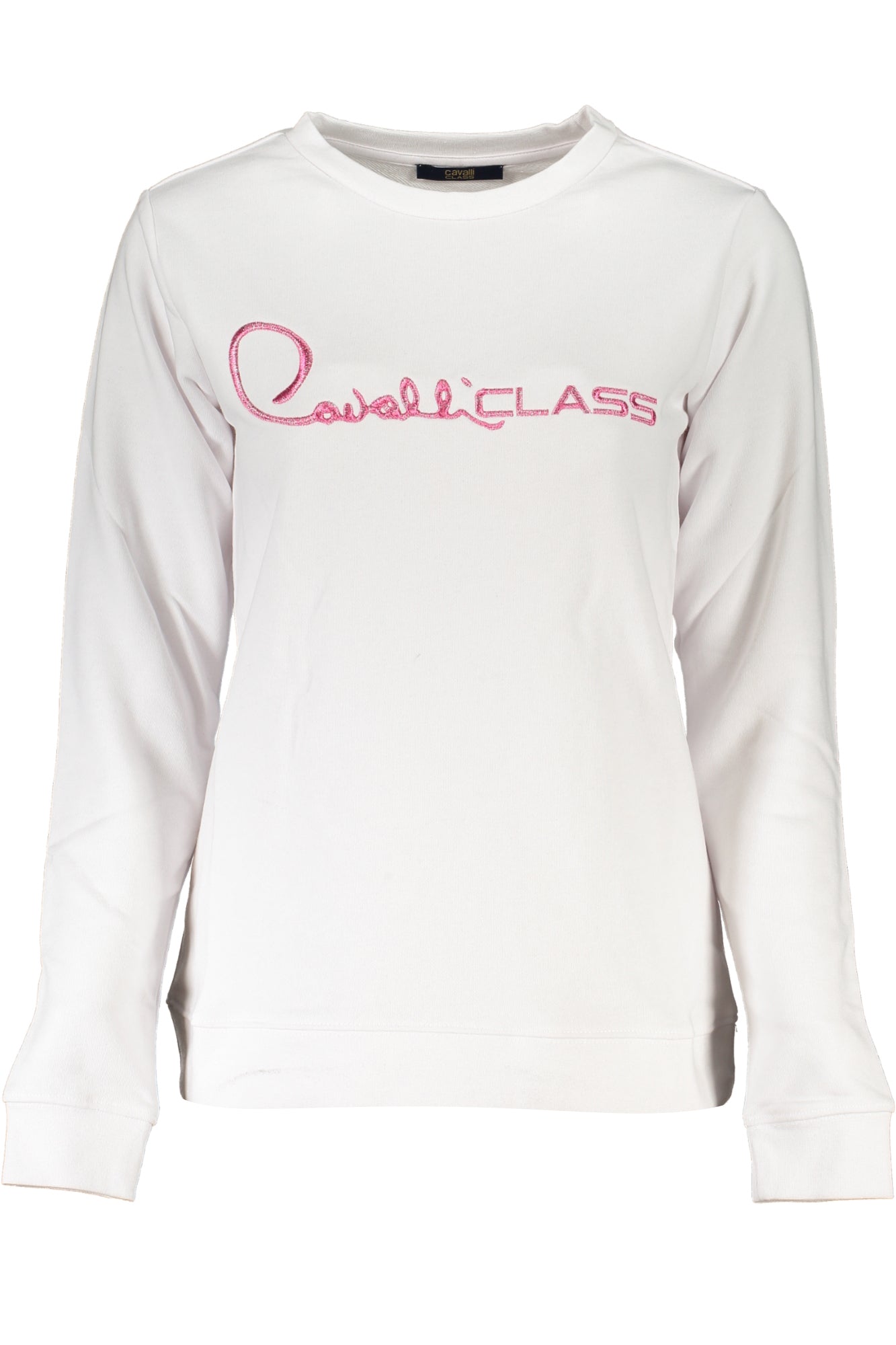 CAVALLI CLASS WOMEN'S WHITE SWEATSHIRT WITHOUT ZIP