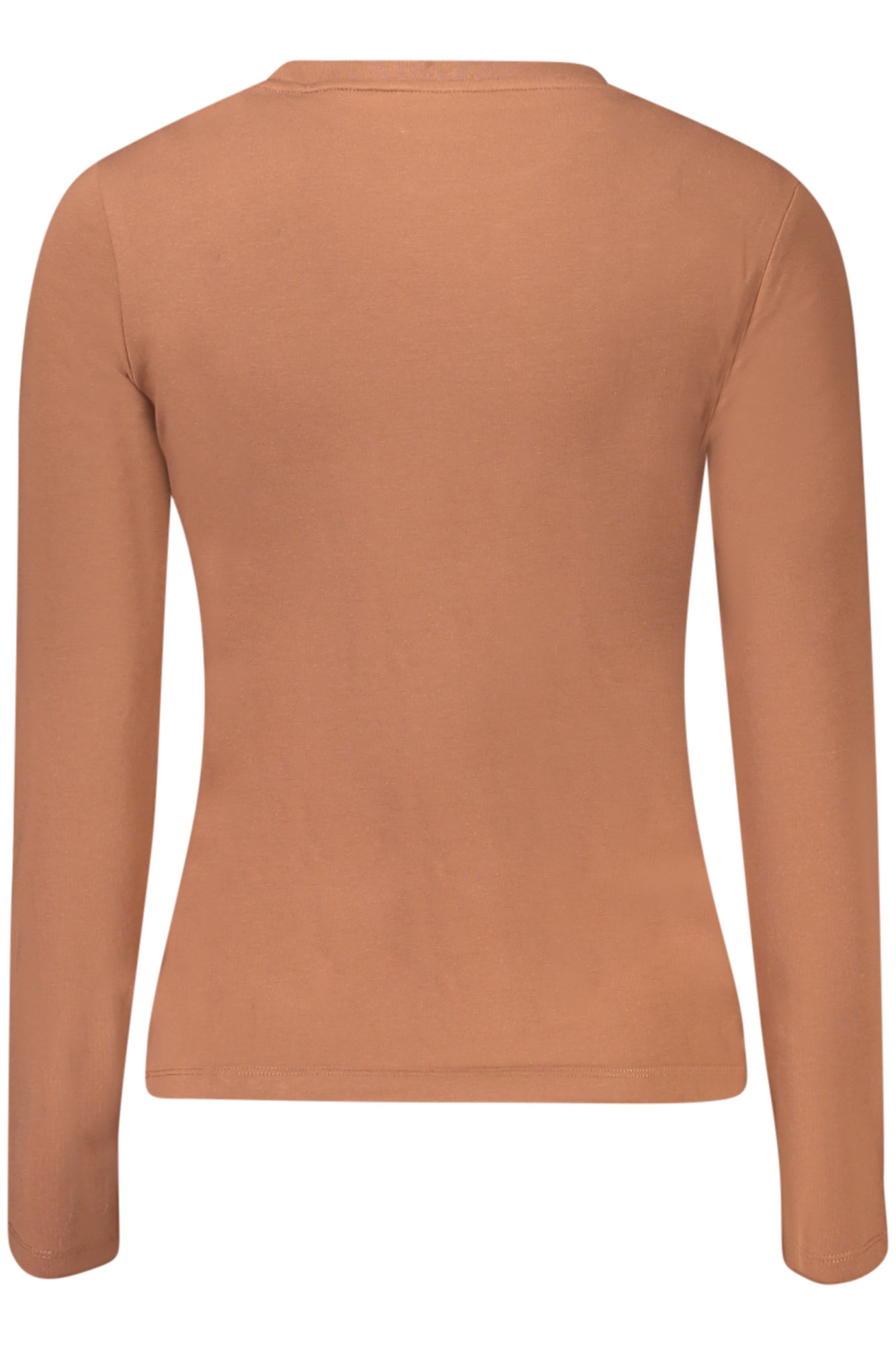 GUESS JEANS WOMEN'S LONG SLEEVE T-SHIRT BROWN