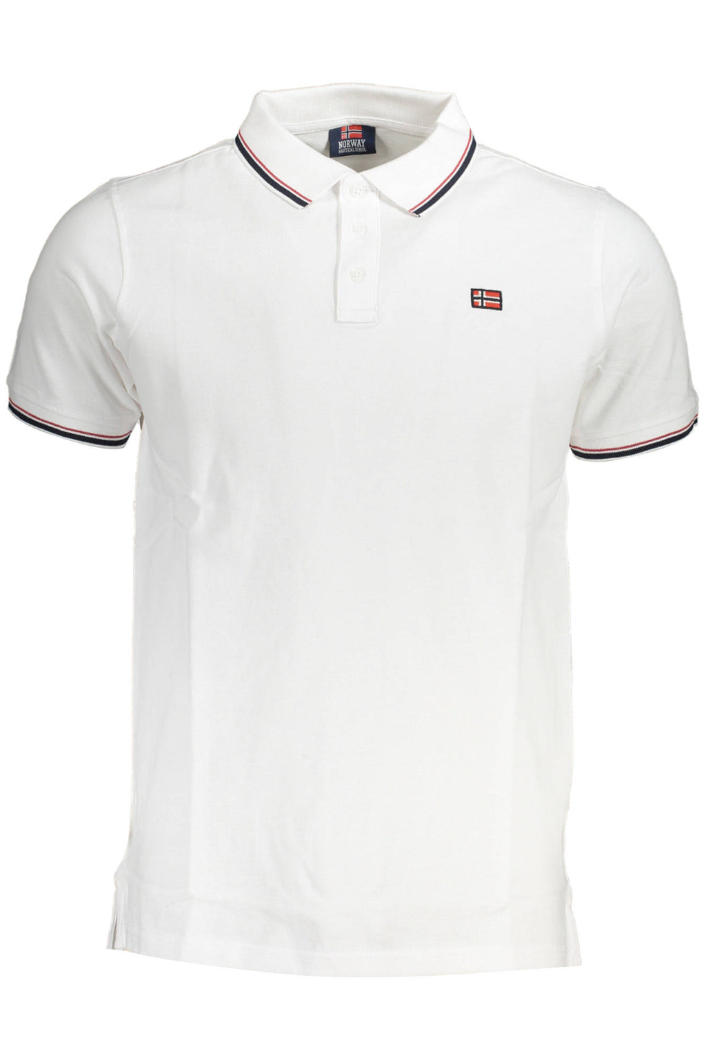 NORWAY 1963 MEN'S WHITE SHORT SLEEVE POLO SHIRT
