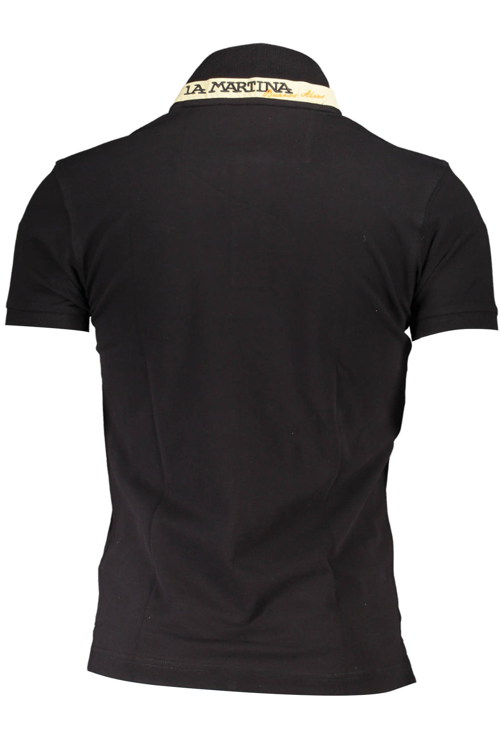 LA MARTINA MEN'S BLACK SHORT SLEEVED POLO SHIRT