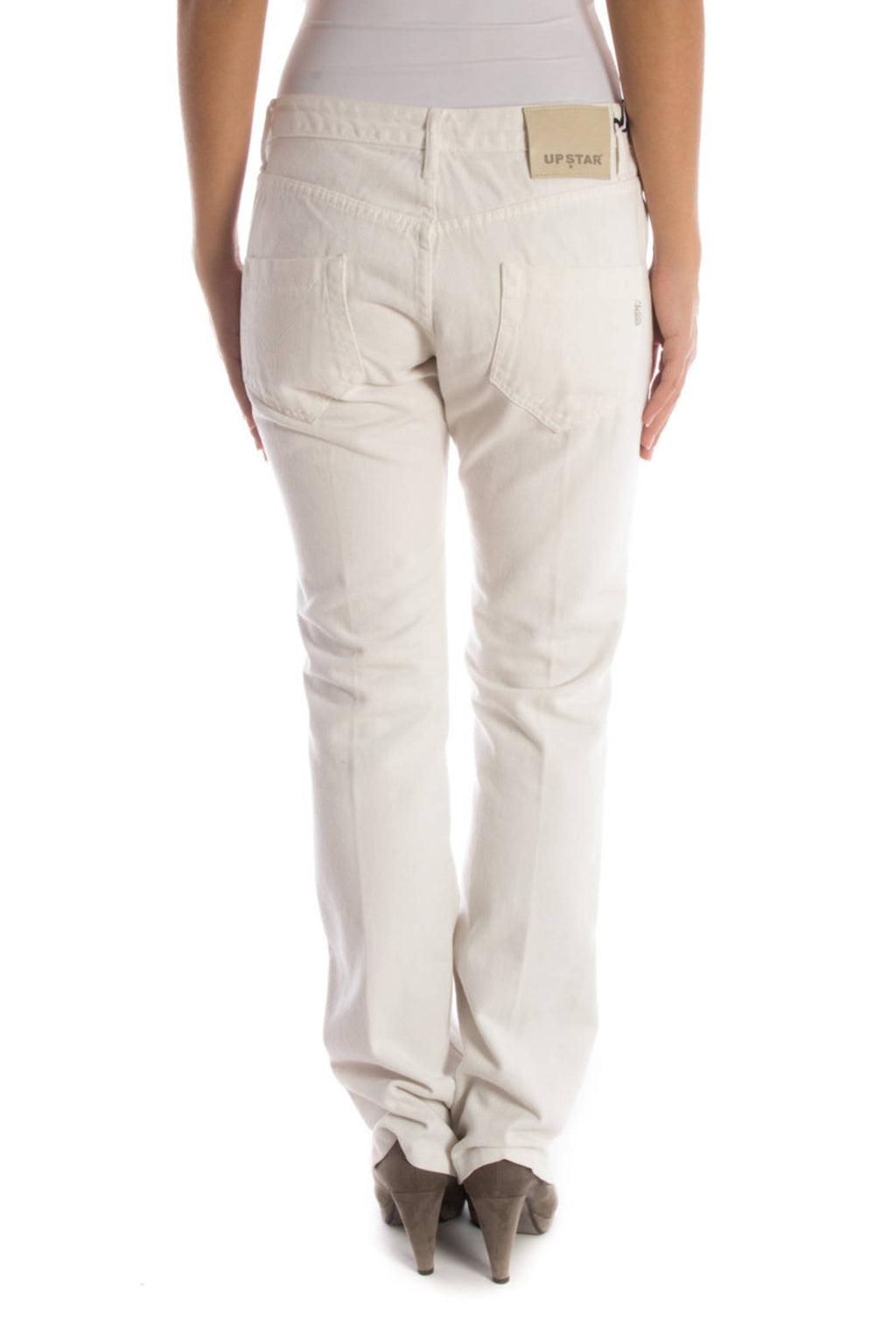 UP STAR WHITE WOMAN TROUSERS