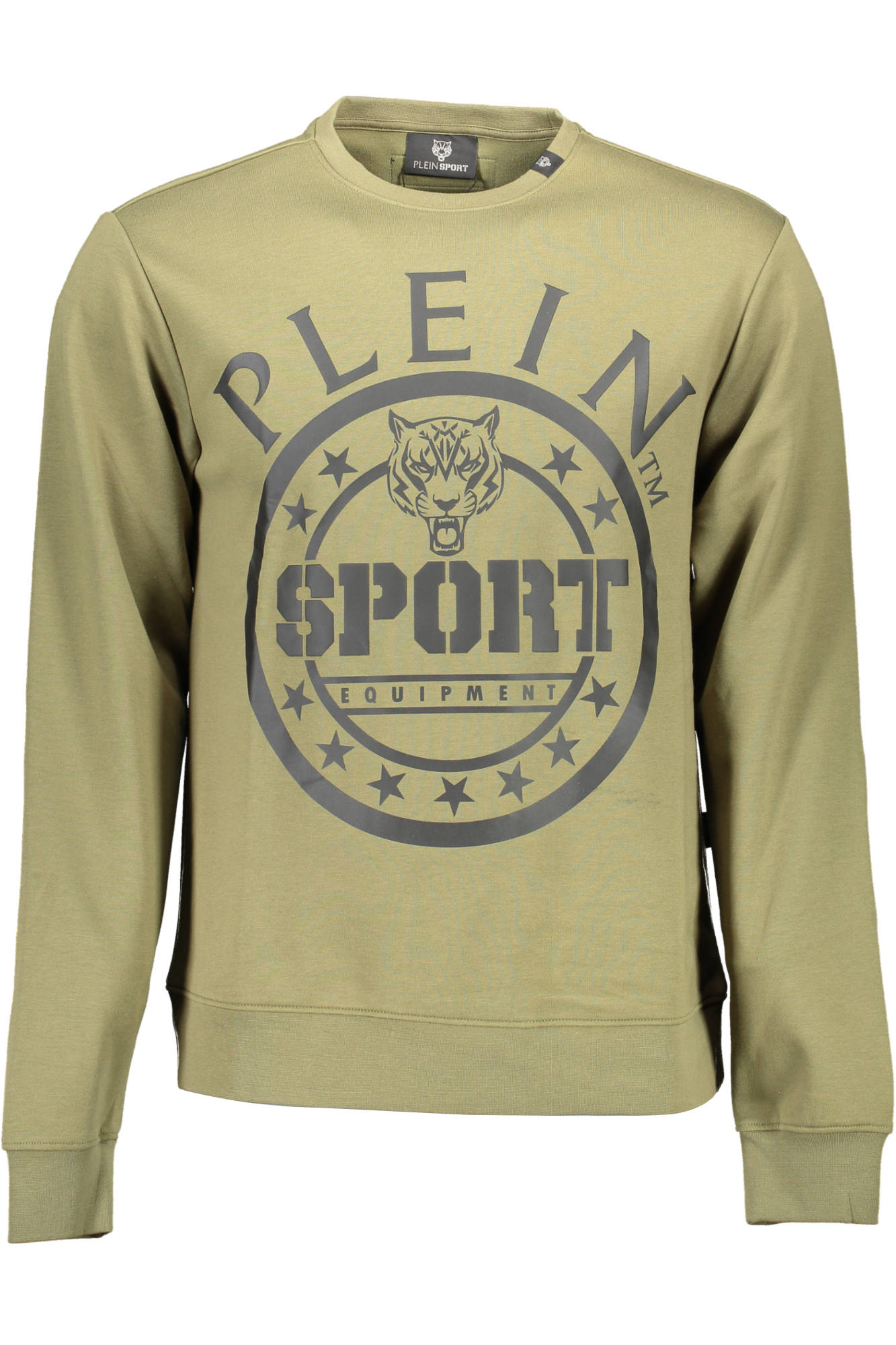 PLEIN SPORT SWEATSHIRT WITHOUT ZIP MAN GREEN