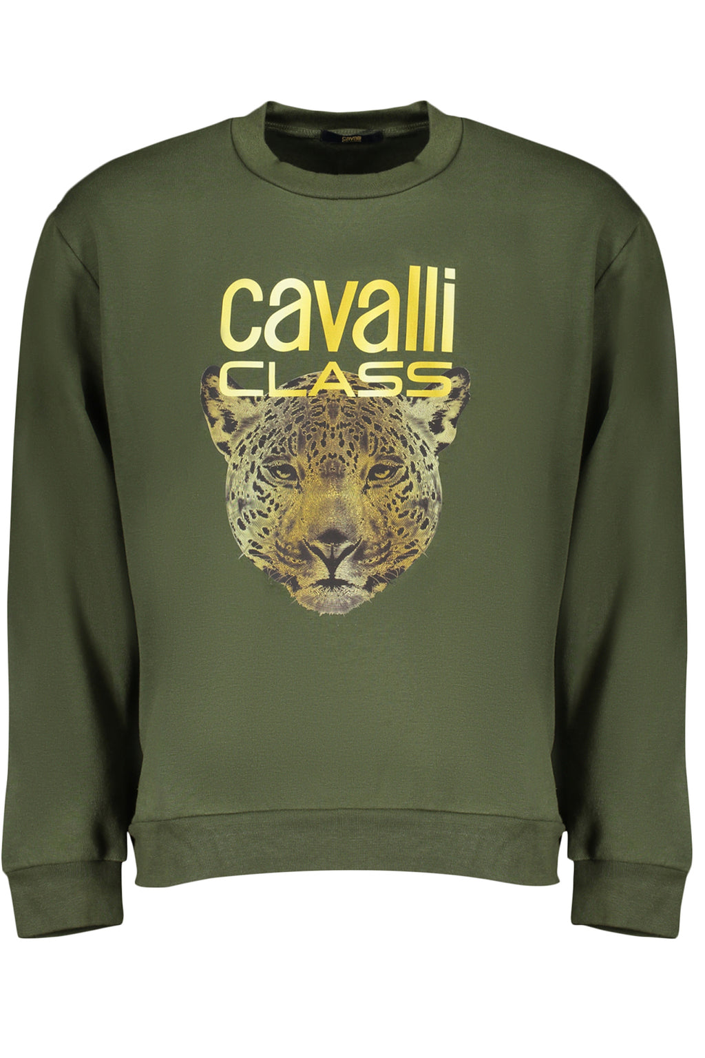CAVALLI CLASS GREEN MEN'S ZIPLESS SWEATSHIRT