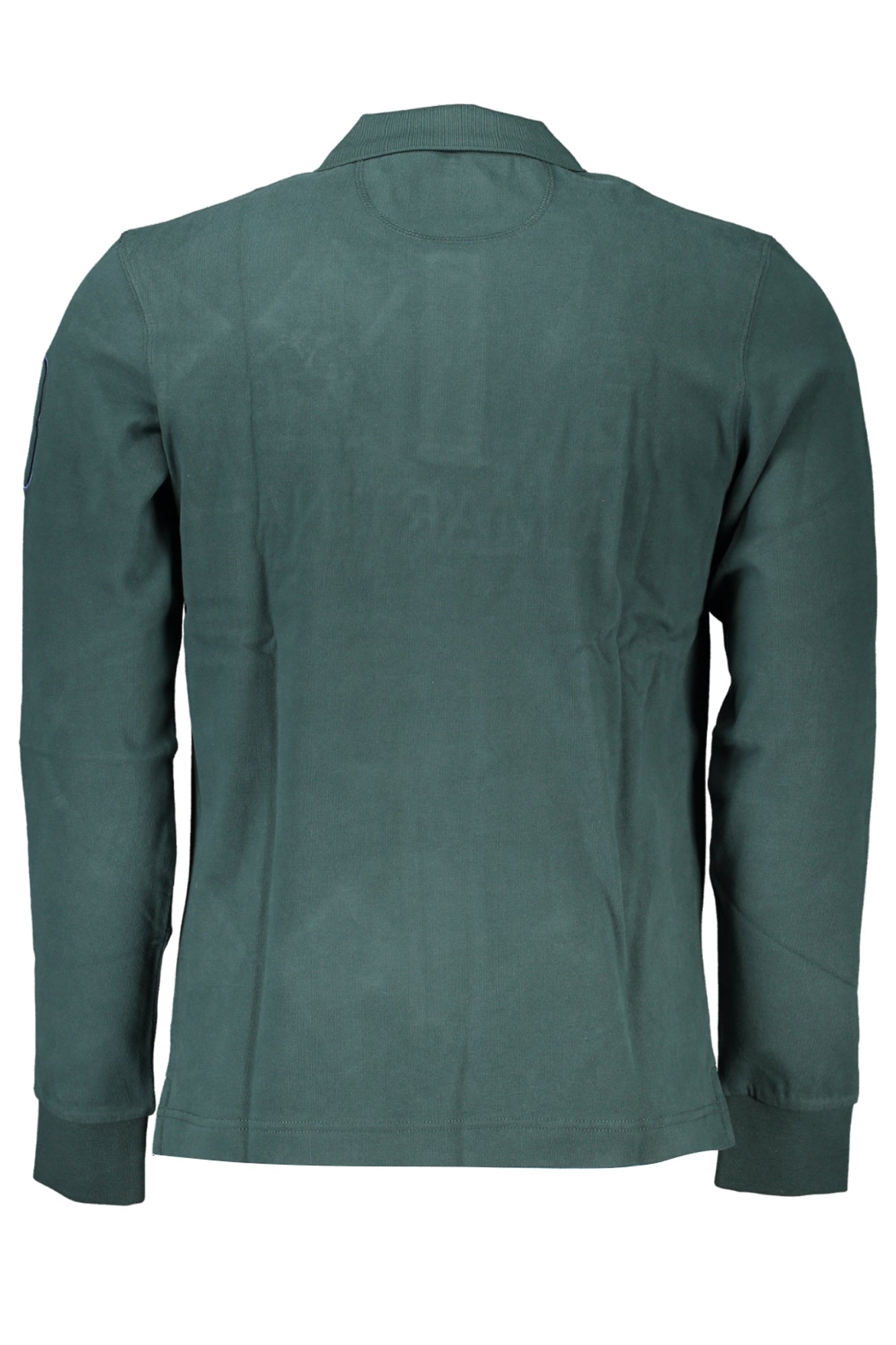 LA MARTINA GREEN MEN'S LONG SLEEVE POLO SHIRT