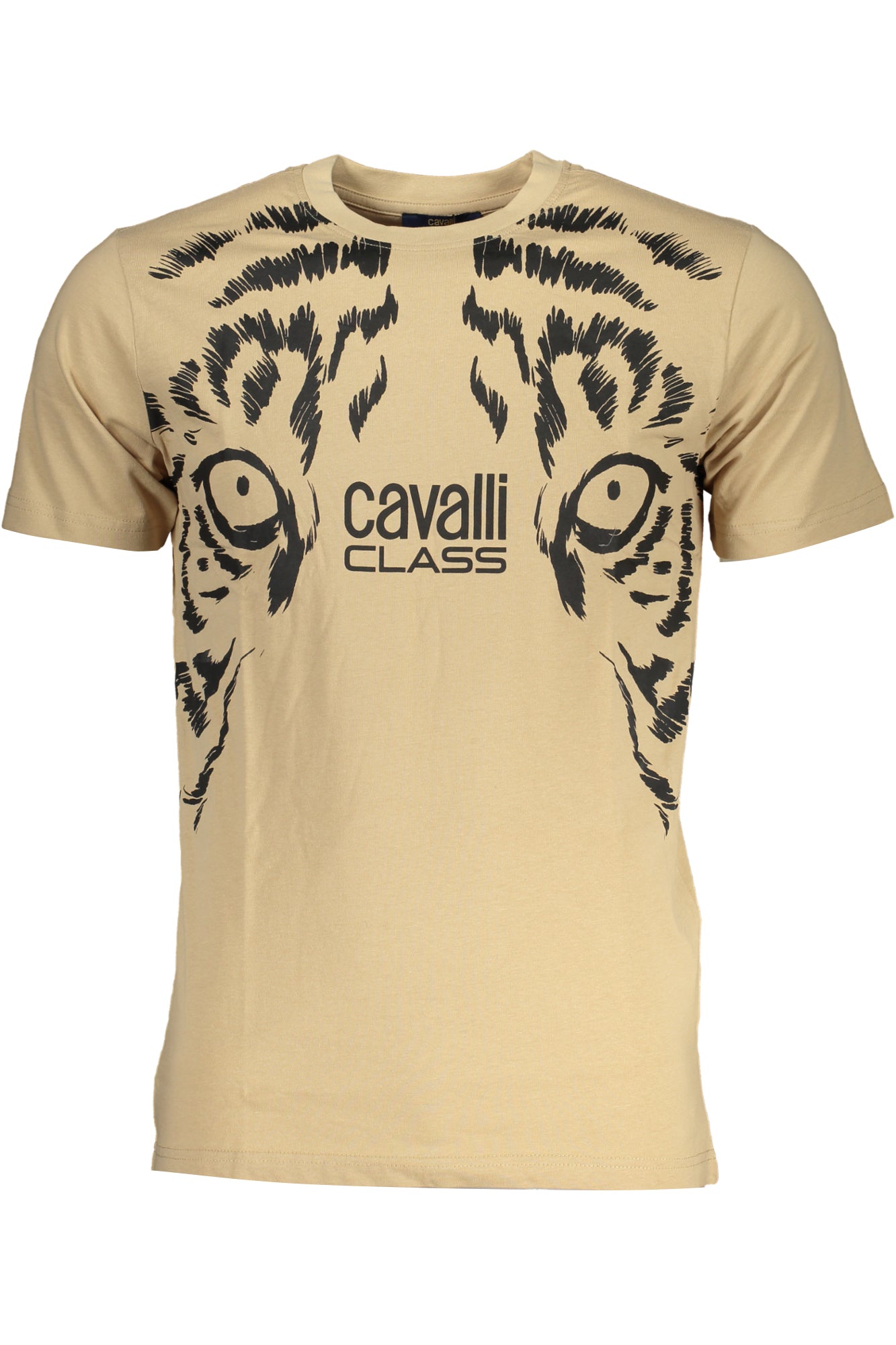 CAVALLI CLASS MEN'S SHORT SLEEVED T-SHIRT BEIGE