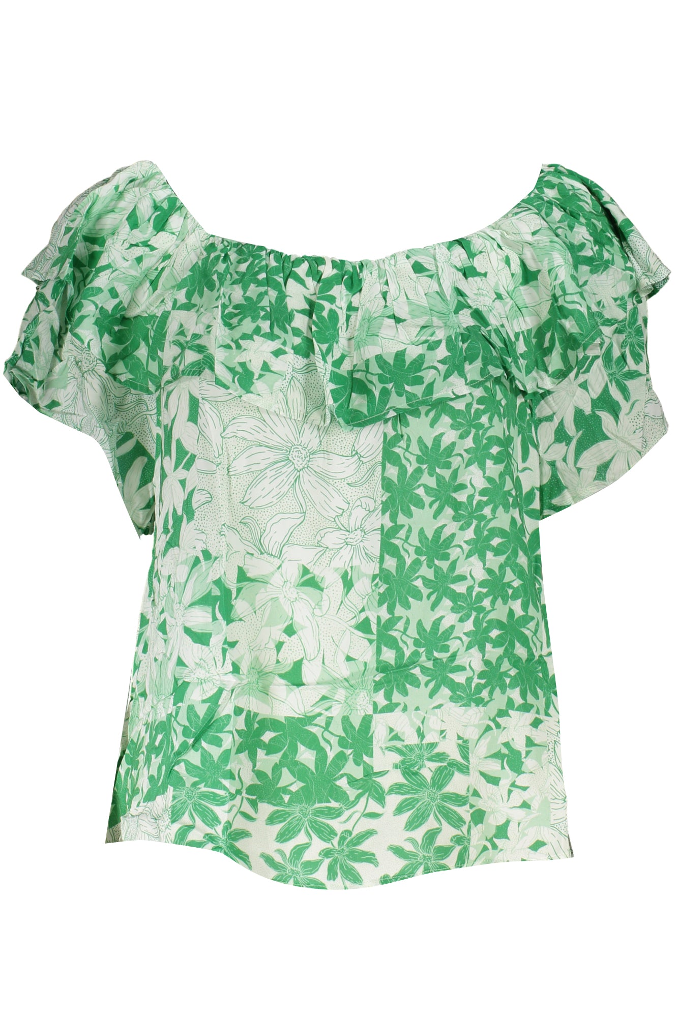 DESIGUAL GREEN WOMEN'S SHORT SLEEVE T-SHIRT