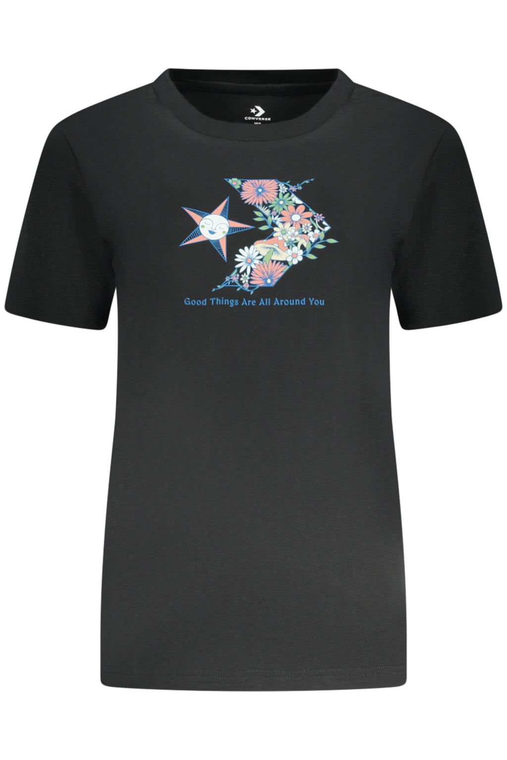CONVERSE SHORT SLEEVE T-SHIRT WOMEN BLACK