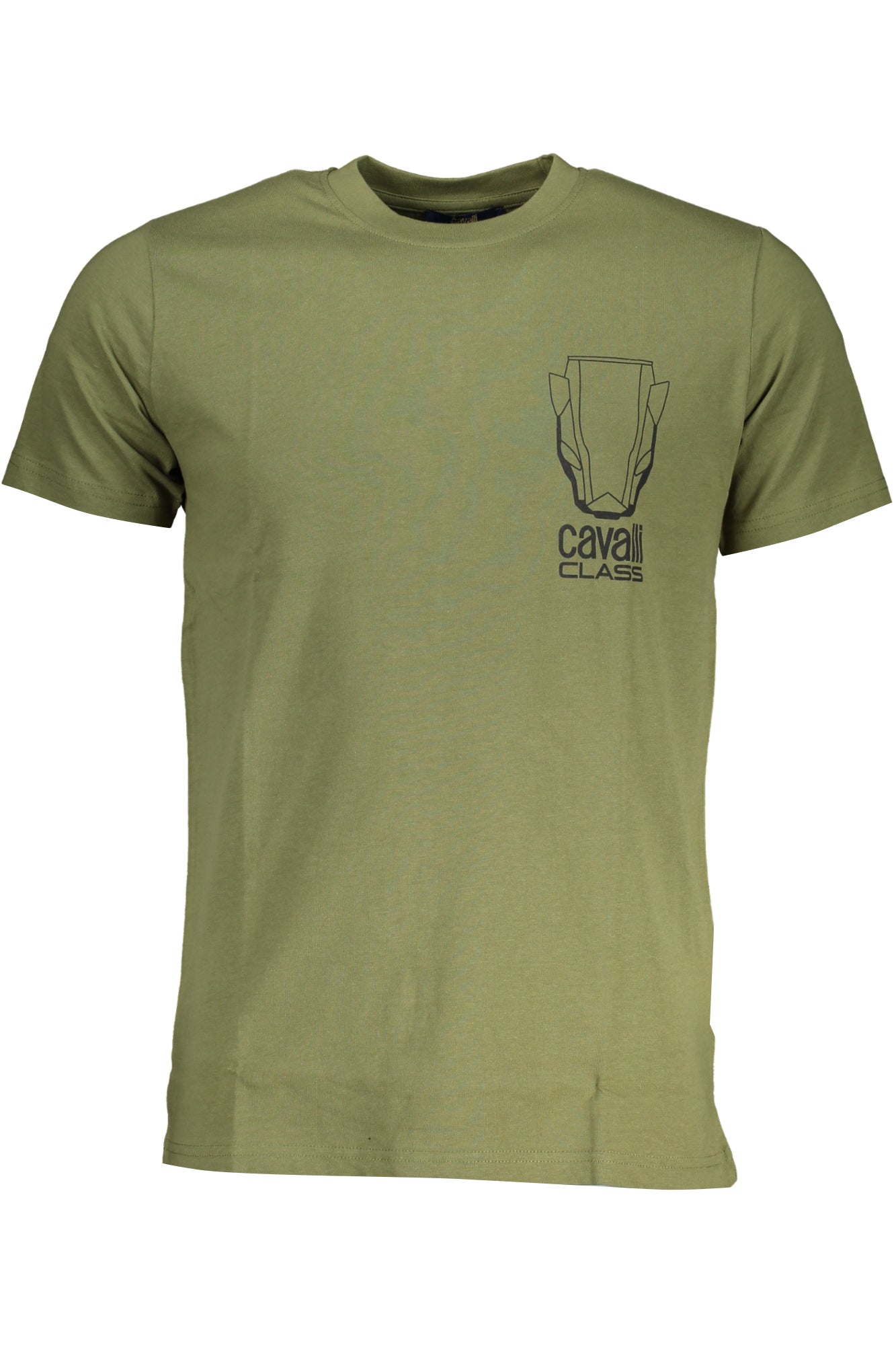 CAVALLI CLASS GREEN MEN'S SHORT SLEEVED T-SHIRT