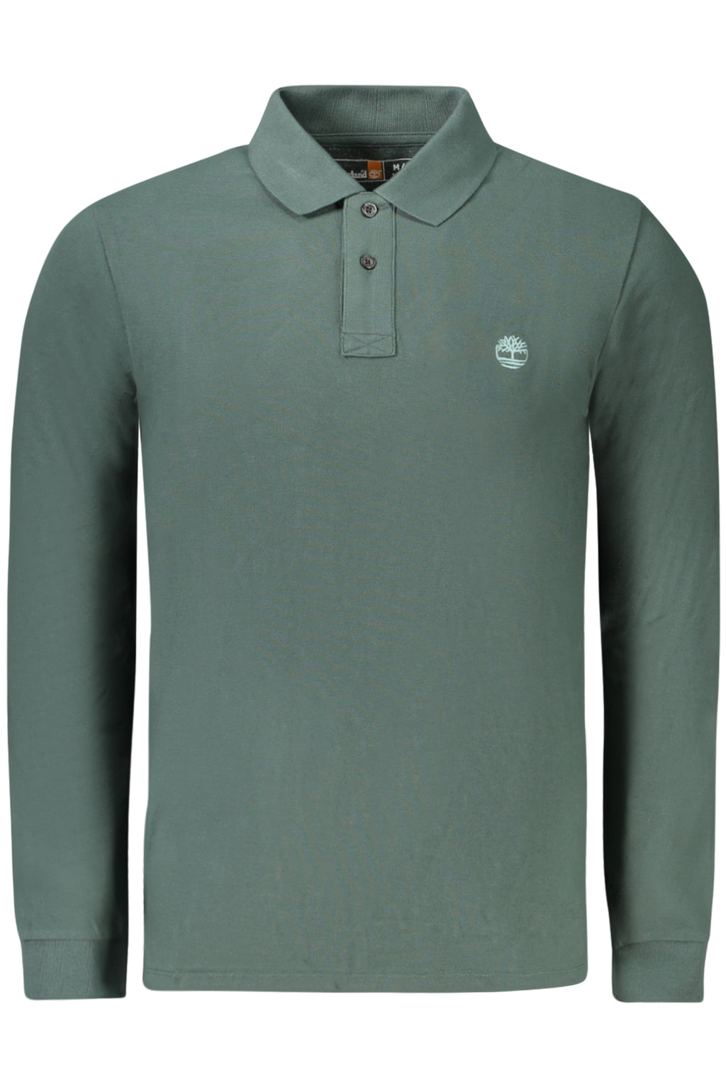 TIMBERLAND MEN'S LONG-SLEEVE POLO SHIRT, GREEN