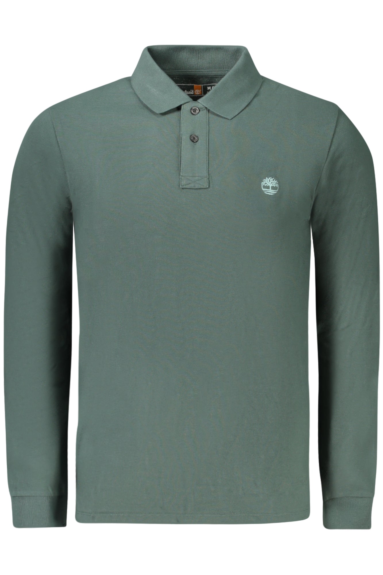 TIMBERLAND MEN'S LONG-SLEEVE POLO SHIRT, GREEN