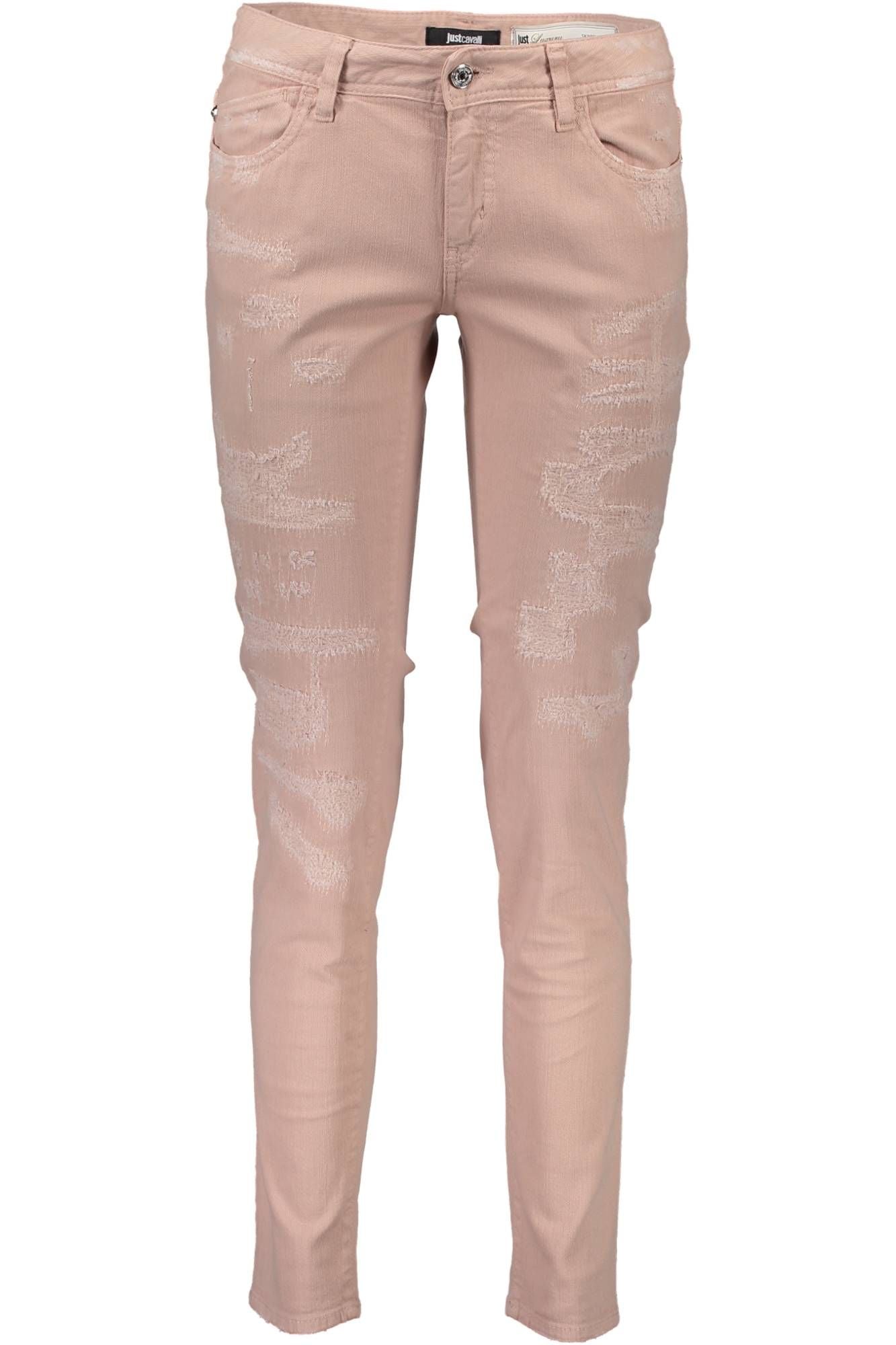 JUST CAVALLI PINK WOMAN TROUSERS
